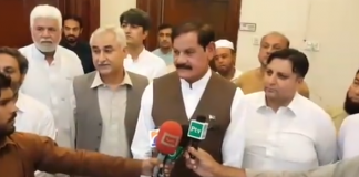 Nominated Speaker Khyber Pakhtunkhwa Assembly Mushtaq Ghani Media Talk after submitting Nomination Papers for KP Assembly Speakership (14.08.18)