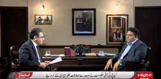 وفاقی وزیر اطلاعات ونشریات فواد چوہدری کا خصوصی انٹرویو پروگرام " ایجنڈا پاکستان " میں عامر ضیاء کے ساتھ چینل ہم نیوز پر