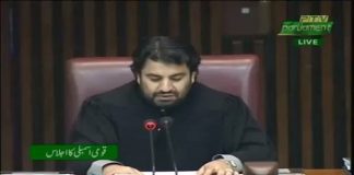 Minister of State for Interior Shehryar Khan Afridi Speech National Assembly Islamabad (28.09.18)