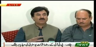 MPA Shaukat Yousafzai Media Talk after Khyber Pakhtunkhwa Provincial Cabinet in Peshawar (27.09.18)