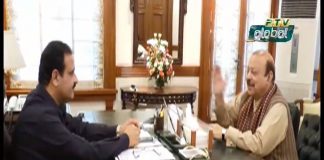 Barrister Sultan Mahmood Chaudhry calls on Chief Minister of Punjab Usman Buzdar in Lahore (12.10.18)