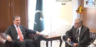 Chief of EU’s Election Observation Mission Michael Gahler Called on Minister of Foreign Affairs Shah Mahmood Qureshi in Islamabad (26.10.18)