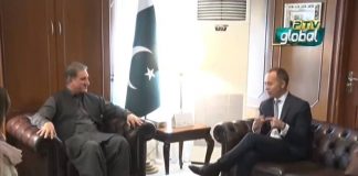 British High Commissioner to Pakistan Thomas Drew called on Minister of Foreign Affairs Shah Mahmood Qureshi in Islamabad (29.10.18)