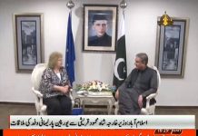 Delegation of the European Parliament’s South Asia led by chairperson Jean Lambert called on Minister of Foreign Affairs Shah Mahmood Qureshi in Islamabad (29.10.18)