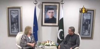 Delegation of the European Parliament’s South Asia led by chairperson Jean Lambert called on Minister of Foreign Affairs Shah Mahmood Qureshi in Islamabad (29.10.18)