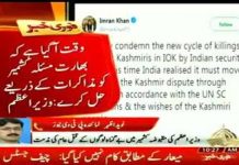 [ Prime Minister of Pakistan Imran Khan Tweet ]

Strongly condemn the new cycle of killings of innocent Kashmiris in IOK by Indian security forces. It is time India realised it must move to resolve the Kashmir dispute through dialogue in accordance with the UN SC resolutions & the wishes of the Kashmiri people. (22.10.18)
#PTI #Pakistan #UN #Kashmir