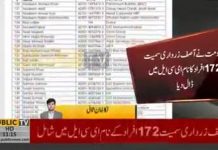 [ماضی میں ہونے والے دعوؤں کے برعکس موجودہ حکومت کا بڑا فیصلہ]
حکومت کی جانب سے سابق صدر آصف زرداری,چیئرمین پیپلز پارٹی بلاول بھٹو،وزیر اعلی سندھ مُراد علی شاہ ،سابق وزیر اعلی قائم علی شاہ سمیت 172 افراد جو جے آئی ٹی میں نامزد تھے اُنکا نام ایگزٹ کنٹرول لسٹ میں ڈال دیا گیا،حکومت کی طرف سے فہرست جاری کردی گئی
#PPPExposed