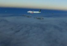 HRH Crown Prince Mohammed Bin Salman of Saudi Arabia received a glorious welcome as the Royal aircraft entered the Pakistani Airspace. Formations of JF-17 & F-16s of PAF escorted His Royal Highness who arrived in Pakistan on a two day official visit today.
#CrownPrinceinPakistan