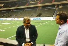 Federal Minister for Maritime Affairs Ali Haider Zaidi Exclusive Talk with ARY News at venue Capital One Arena Washington D.C. USA (19.07.19)